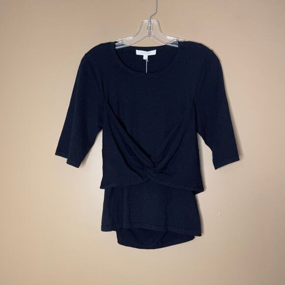 Favorite Daughter Twist Front Cutout T-Shirt Top Black XL - Picture 3 of 9